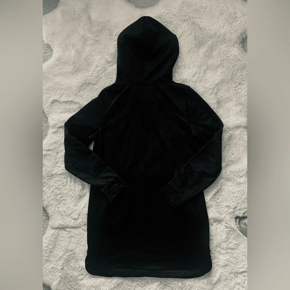 Juicy Couture Black Long Sleeve Hooded Dress Rhinestone Juicy Logo Large